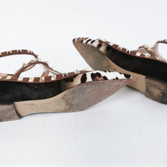 Valentino Rockstud Caged Ballet Flat Leopard 35,5 - Picture 8 of 8